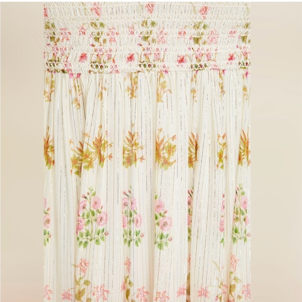 Hemant & Nandita floral lurex mini dress. Size M. Never worn. New without tags - Picture 4 of 5